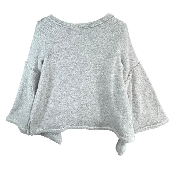 Sundance Mountain Retreat Sweater S Gray Wool Blend Bell Sleeve Boho Cabin Cozy - Picture 4 of 11